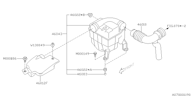 2005 Subaru Forester Air Cleaner & Element Diagram 4