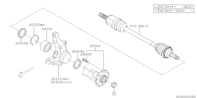 2007 Subaru Forester Front Axle Diagram 2