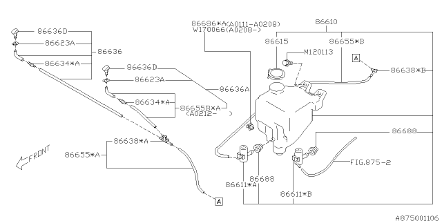 2003 Subaru Forester Windshield Washer Diagram 2