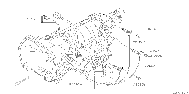 2004 Subaru Forester Sensor And Harness Assembly Trans Diagram for 24030AA071