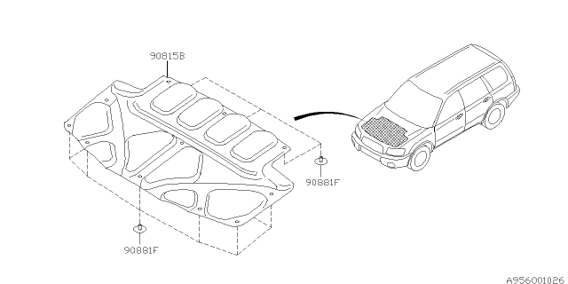 2007 Subaru Forester Hood Insulator Diagram