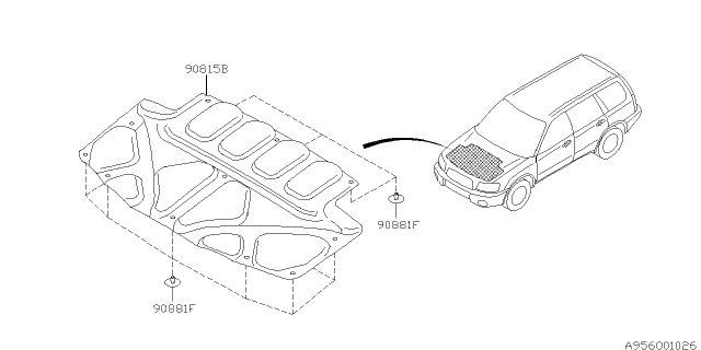 2004 Subaru Forester Hood Insulator Diagram