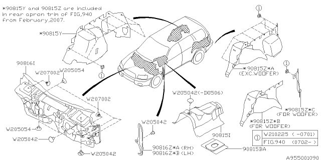 2006 Subaru Forester INSULATOR Rear Wheel APRO Diagram for 90815SA011