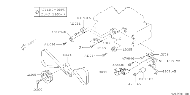 2004 Subaru Forester Camshaft & Timing Belt Diagram 4