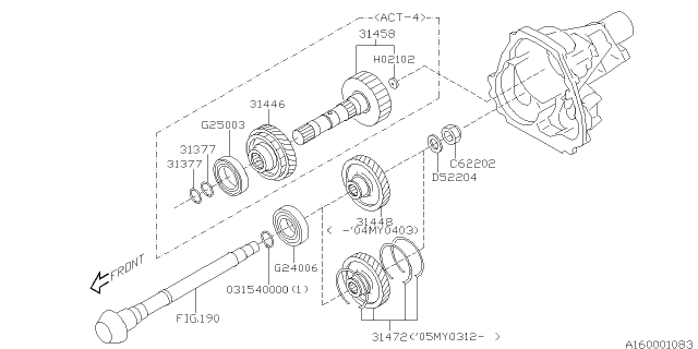 2008 Subaru Forester Reduction Gear Diagram