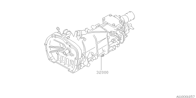2004 Subaru Forester Manual Trans Assembly Diagram for 32000AG090
