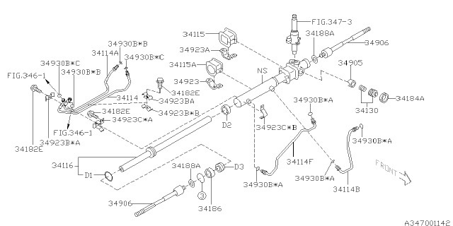 2003 Subaru Forester Power Steering Gear Box Diagram 2