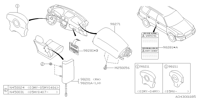 2008 Subaru Forester Air Bag Diagram 1