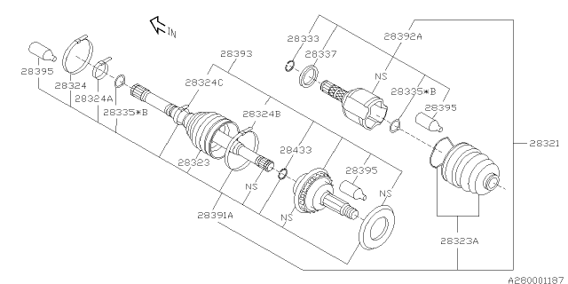 2004 Subaru Forester Front Axle Diagram 1