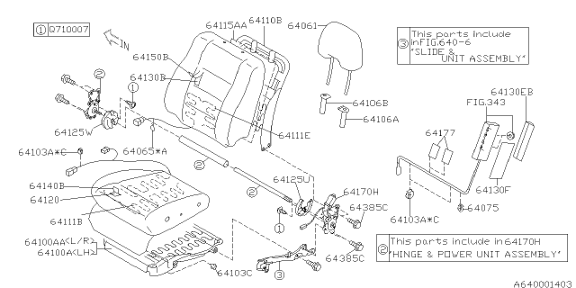 2005 Subaru Forester Cover Hinge Front Seat Outer L Diagram for 64115AG330ES