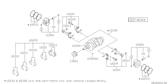 2006 Subaru Forester Piston & Crankshaft Diagram 2