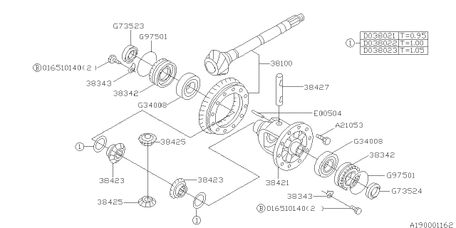 2007 Subaru Forester Differential - Transmission Diagram 2