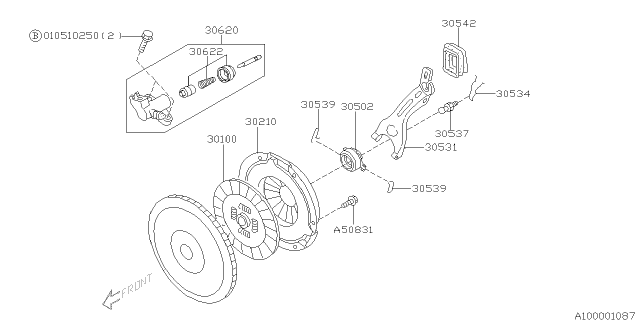 2004 Subaru Forester Manual Transmission Clutch Diagram 1