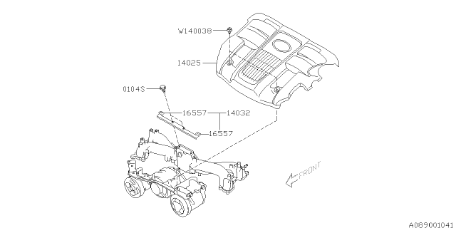 2008 Subaru Forester Cover Collector Diagram for 14025AA260