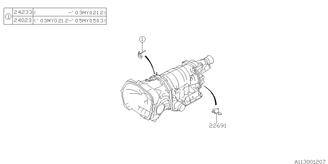 2007 Subaru Forester Manual Transmission Case Diagram 1