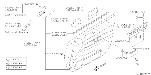 2003 Subaru Forester Door Trim Diagram 2