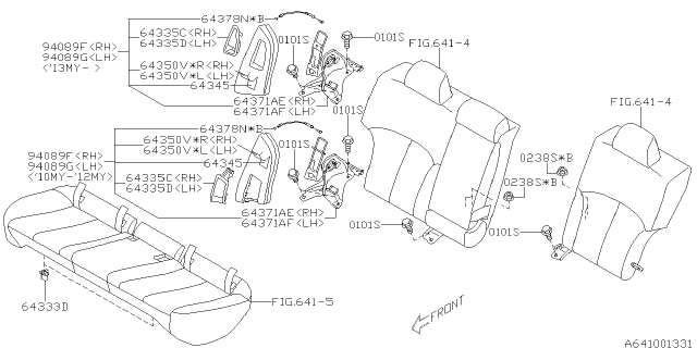 2014 Subaru Legacy Rear Seat Diagram 5