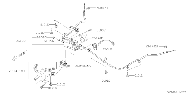2012 Subaru Legacy Parking Brake System Diagram 1