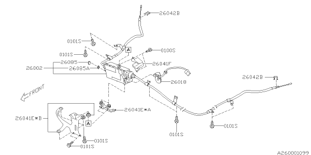 2014 Subaru Legacy Parking Brake System Diagram 1