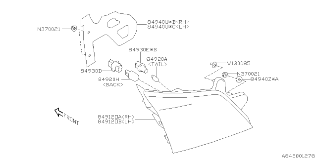 2010 Subaru Legacy Lamp - Rear Diagram 4