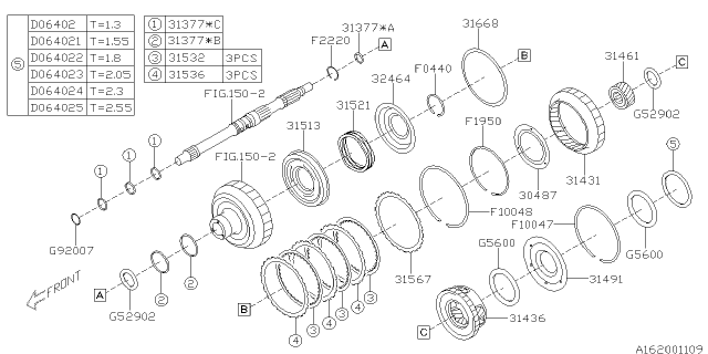 2014 Subaru Legacy Planetary Diagram