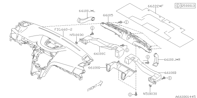 2013 Subaru Outback Instrument Panel Diagram 2