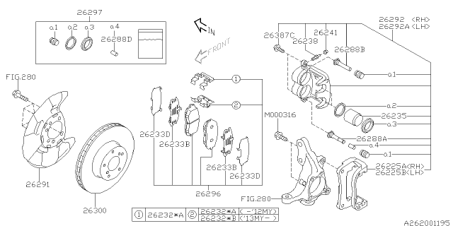 2012 Subaru Legacy Front Brake Diagram 1