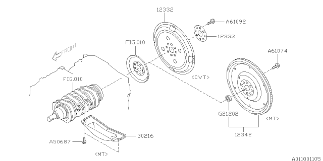 2013 Subaru Outback Flywheel Diagram 1