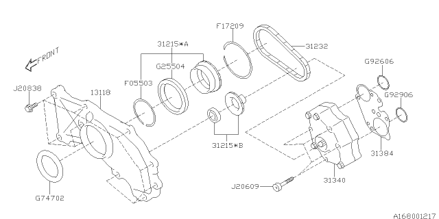 2013 Subaru Outback Automatic Transmission Oil Pump Diagram 2