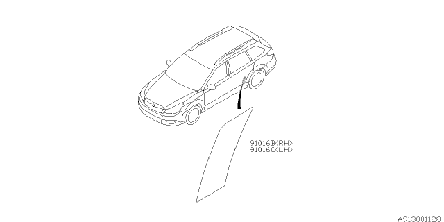 2013 Subaru Legacy Protector Diagram