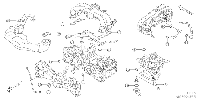 2014 Subaru Outback Engine Gasket & Seal Kit Diagram 3