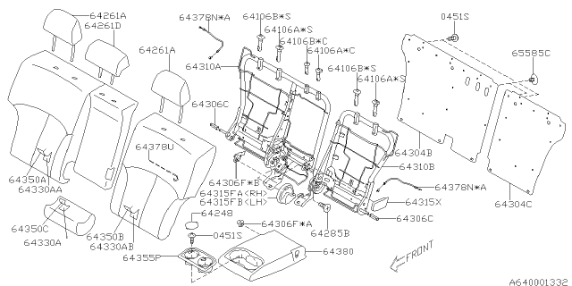 2011 Subaru Legacy Rear Seat Diagram 2