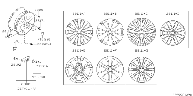 2010 Subaru Legacy Disk Wheel Diagram 1