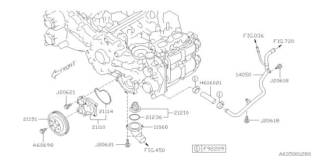 2014 Subaru Legacy Water Pump Diagram 1
