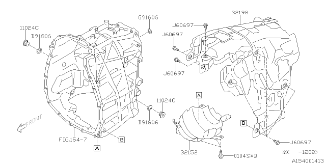 2013 Subaru Outback Automatic Transmission Case Diagram 7