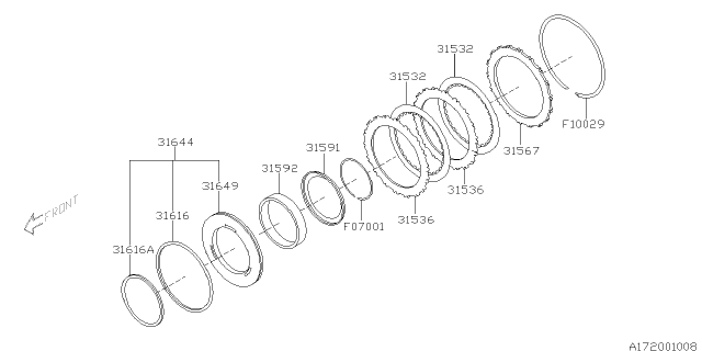 2010 Subaru Outback Automatic Transmission Front Brake Diagram