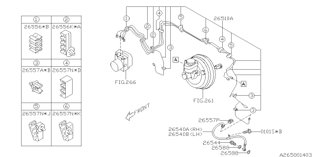 2014 Subaru Outback Clamp 7 8 8 Diagram for 26556AJ170