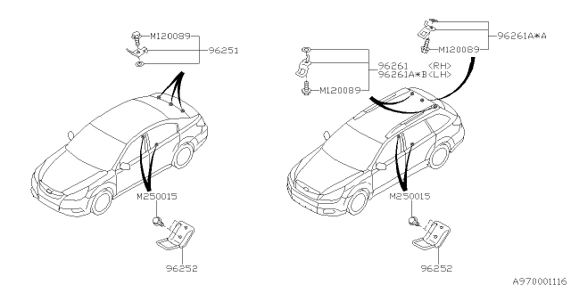 2011 Subaru Outback Tool Kit & Jack Diagram 1