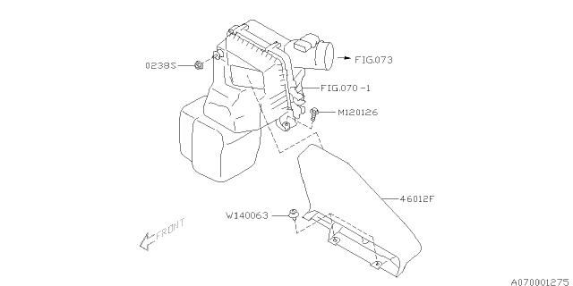 2011 Subaru Legacy Air Cleaner & Element Diagram 3