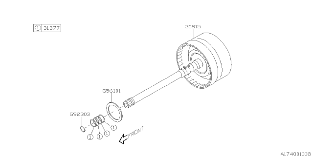 2011 Subaru Legacy Input Clutch Diagram