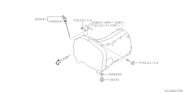 2010 Subaru Legacy Manual Transmission Case Diagram 2