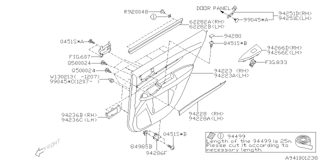 2013 Subaru Outback Clip Diagram for 99045AE020MA