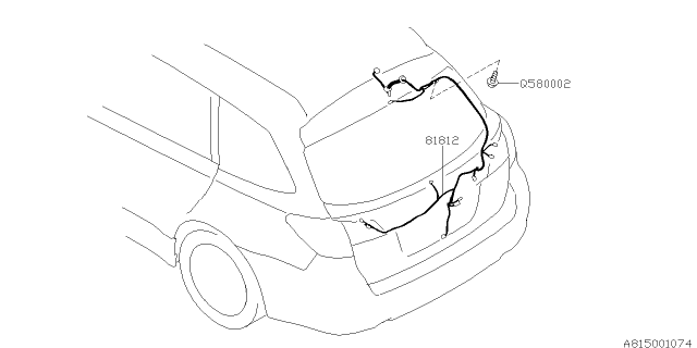 2012 Subaru Outback Cord - Rear Diagram 1