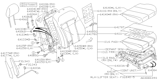 2013 Subaru Outback Front Seat Diagram 2