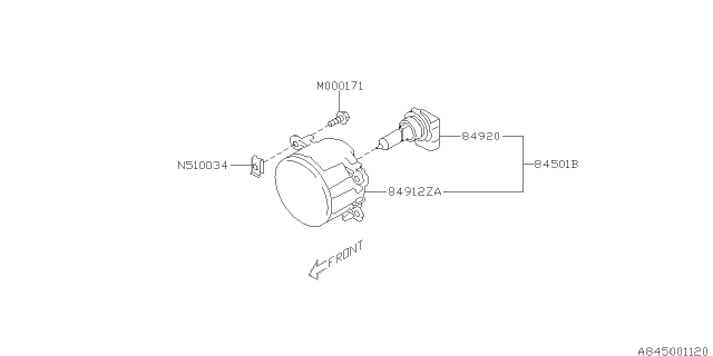 2011 Subaru Outback Lamp - Fog Diagram