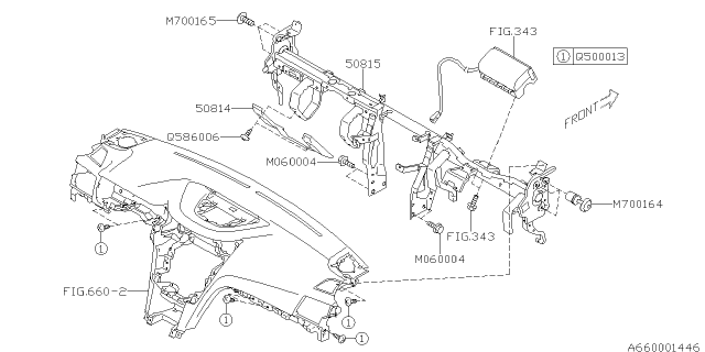 2013 Subaru Outback Instrument Panel Diagram 5