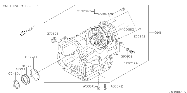 2010 Subaru Outback Automatic Transmission Case Diagram 3
