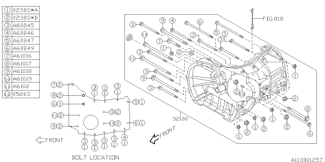 2010 Subaru Legacy Manual Transmission Case Diagram 3