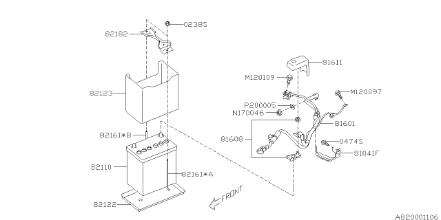 2011 Subaru Legacy Battery Equipment Diagram