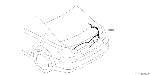 2014 Subaru Legacy Cord - Rear Diagram 2